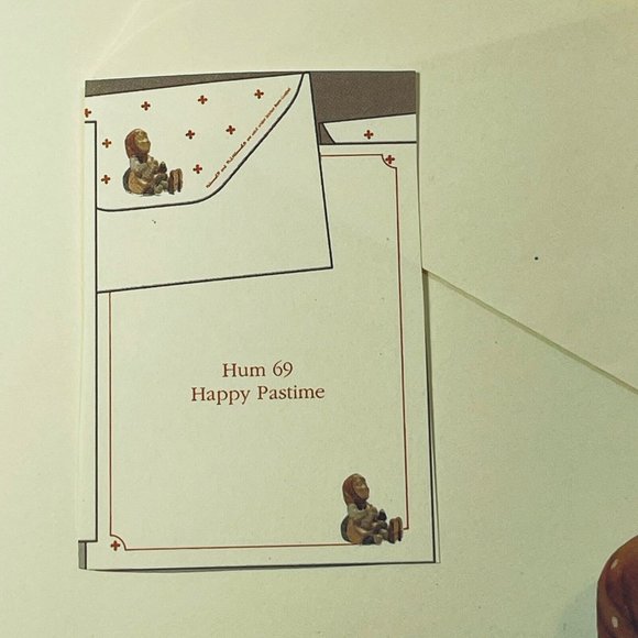 Vintage 1992 Hummel Stationary Hum #69 Happy Pastime 2 Sheets 1 Envelope Unused - Picture 2 of 11
